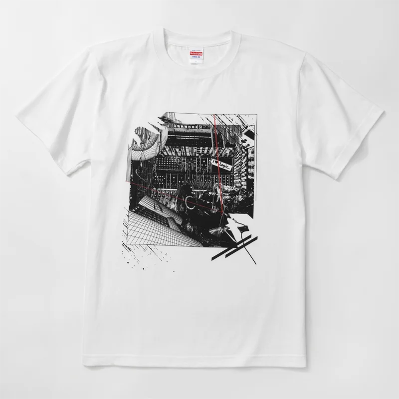Logic System Kosuke KAWAMURA Synth Футболка коллаж Moog EMS и многое другое Мужская брендовая с