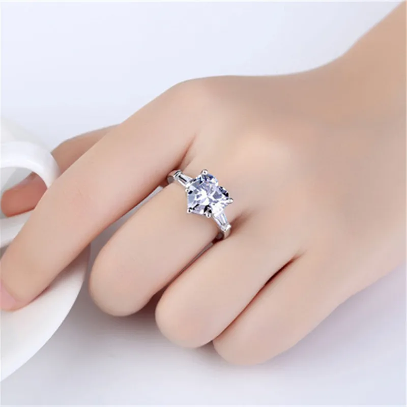 CC Сердце Обручальные кольца для женщин модные ювелирные изделия свадебное