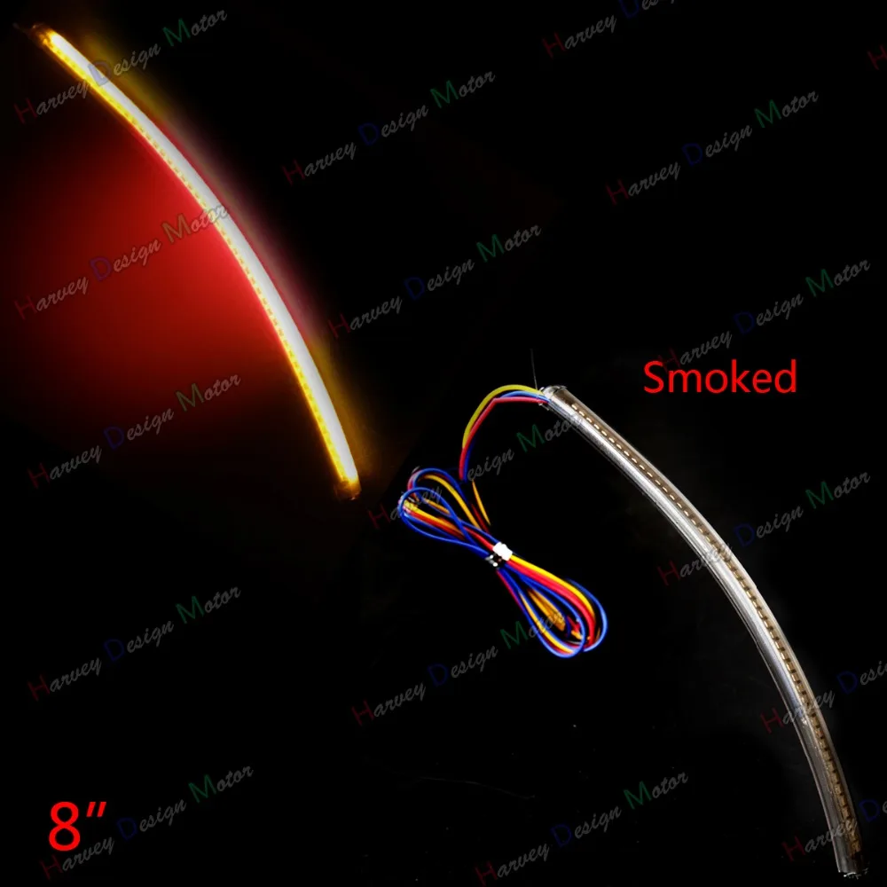 Светодиодный светильник с дымчатыми линзами 8 дюймов бар и стоп-сигналы для