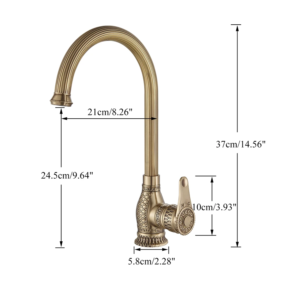 Uythner смесители для кухонной раковины ретро латунные античные бронзовые