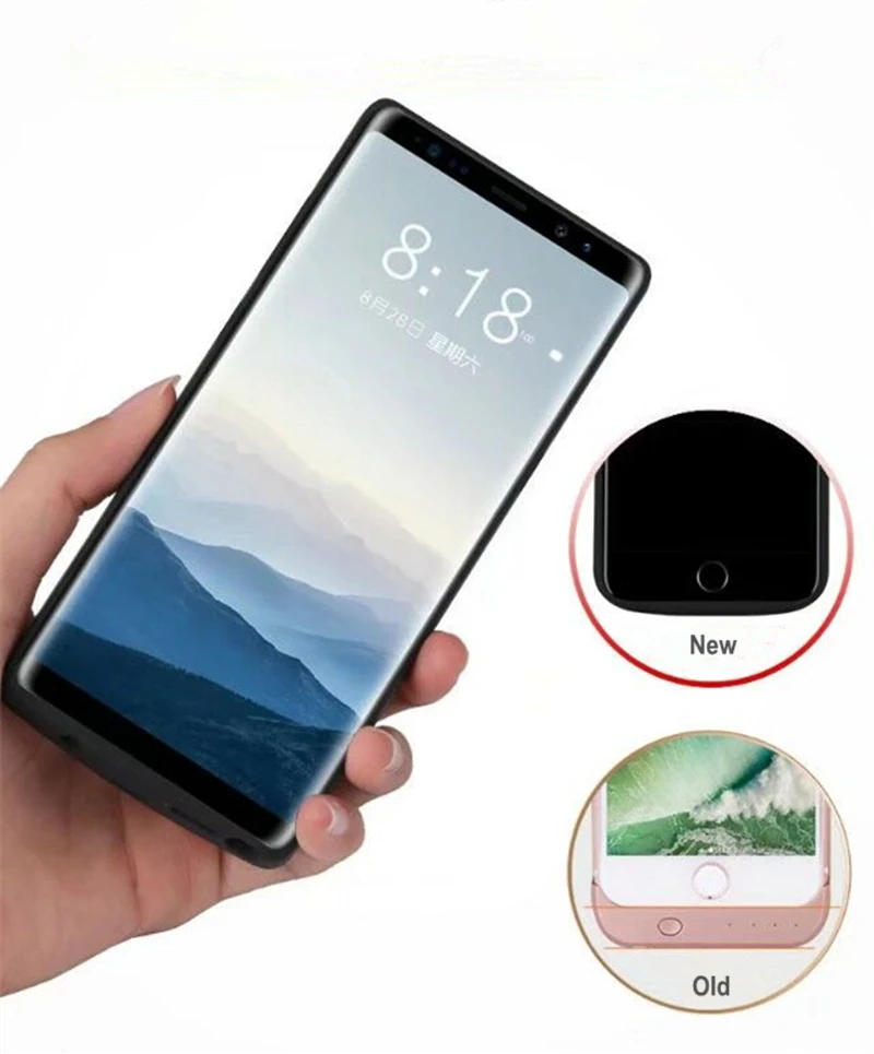 2021 Powerbank задняя крышка чехол с отделением для зарядного устройства Samsung Galaxy S9 S8 Plus