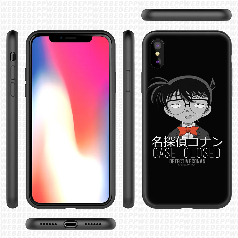WEBBEDEPP Detective Conan Мягкий силиконовый чехол для iPhone 11 Pro Xr Xs Max X или 10 8 7 6 6S Plus 5 5S SE Case |