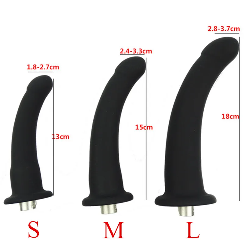 SML секс анальный фаллоимитатор машина аксессуар с силиконовым черным