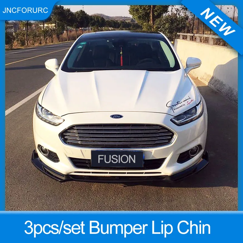 Дизайн 3 шт. бампер подбородок спойлер для Ford Mondeo Fusion 2013 14 15 16 качество PP пластиковый бампер Накладка для губ чехол для Mondeo