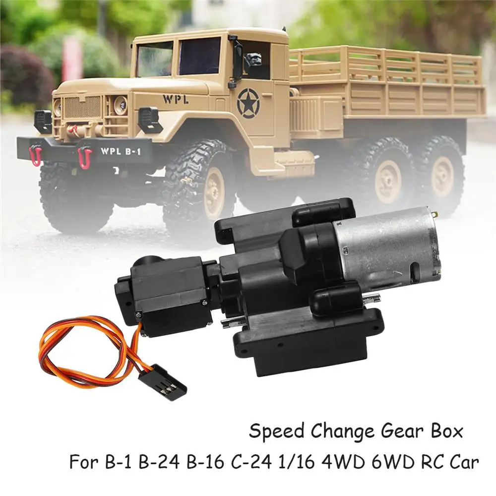 

RCtown WPL Speed Change Gear Box for WPL B1 B24 B16 B36 C24 1/16 4WD 6WD Rc Car