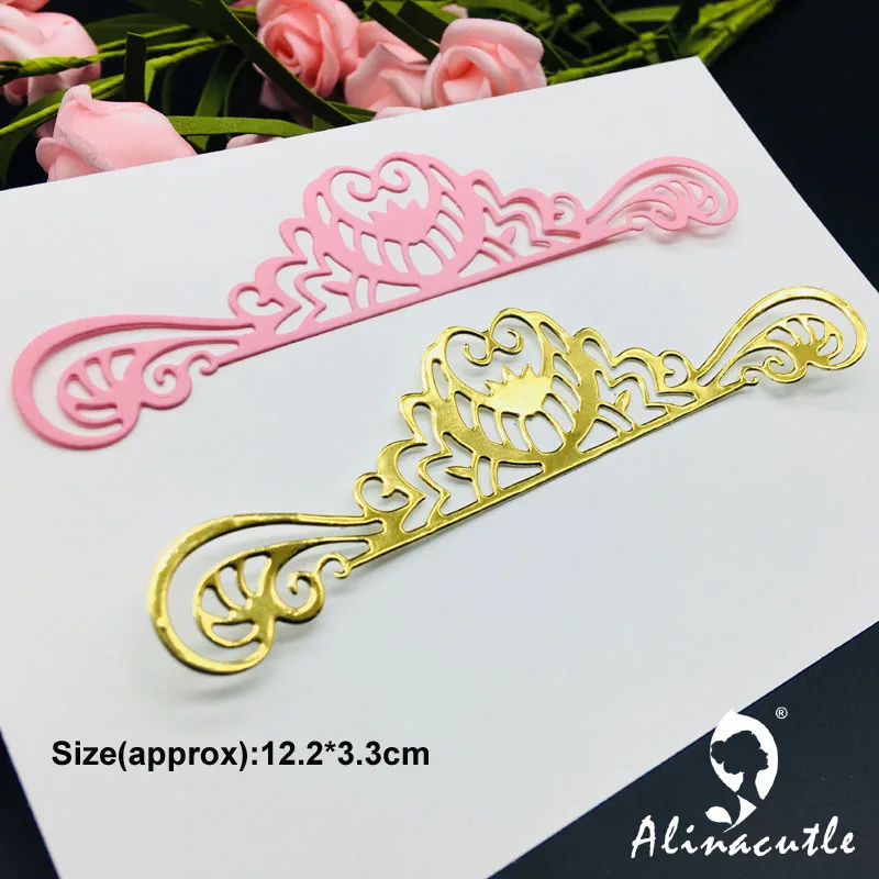 Металлические высекальные штампы вырезанные короны кружевные границы Alinacraft