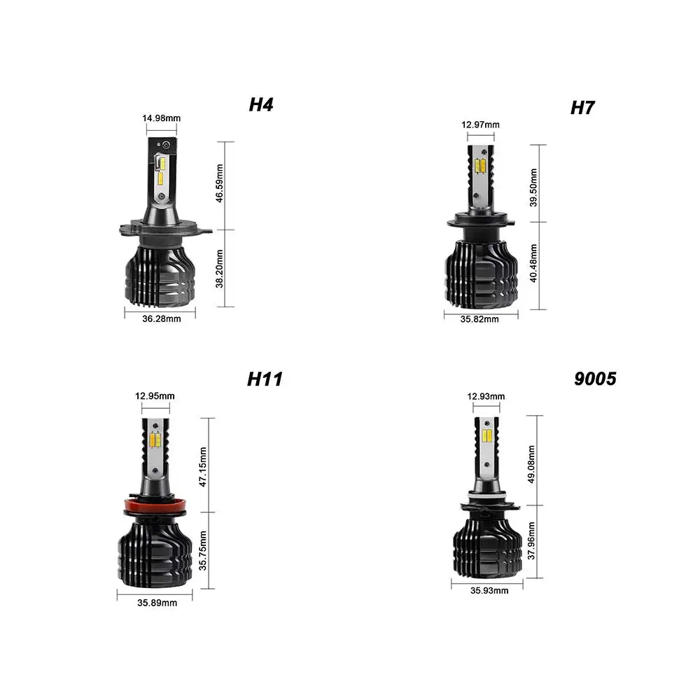 2 шт. Автомобильные светодиодные лампы H4 12 В H11 9005 9006 80 Вт|h7 led|led h4h4 12v |