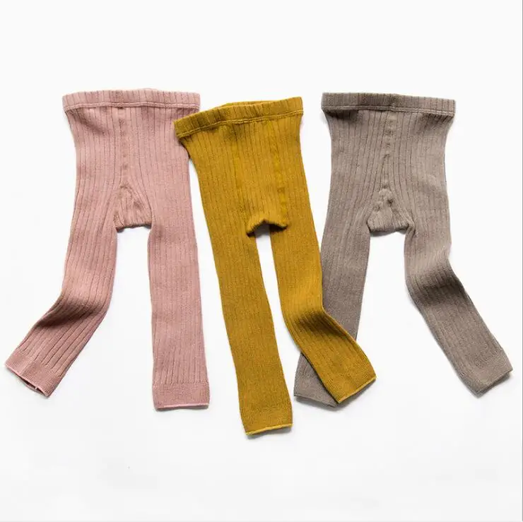 

Spring and autumn new double-needle children pantyhose pants baby pantyhose combed cotton girls leggings