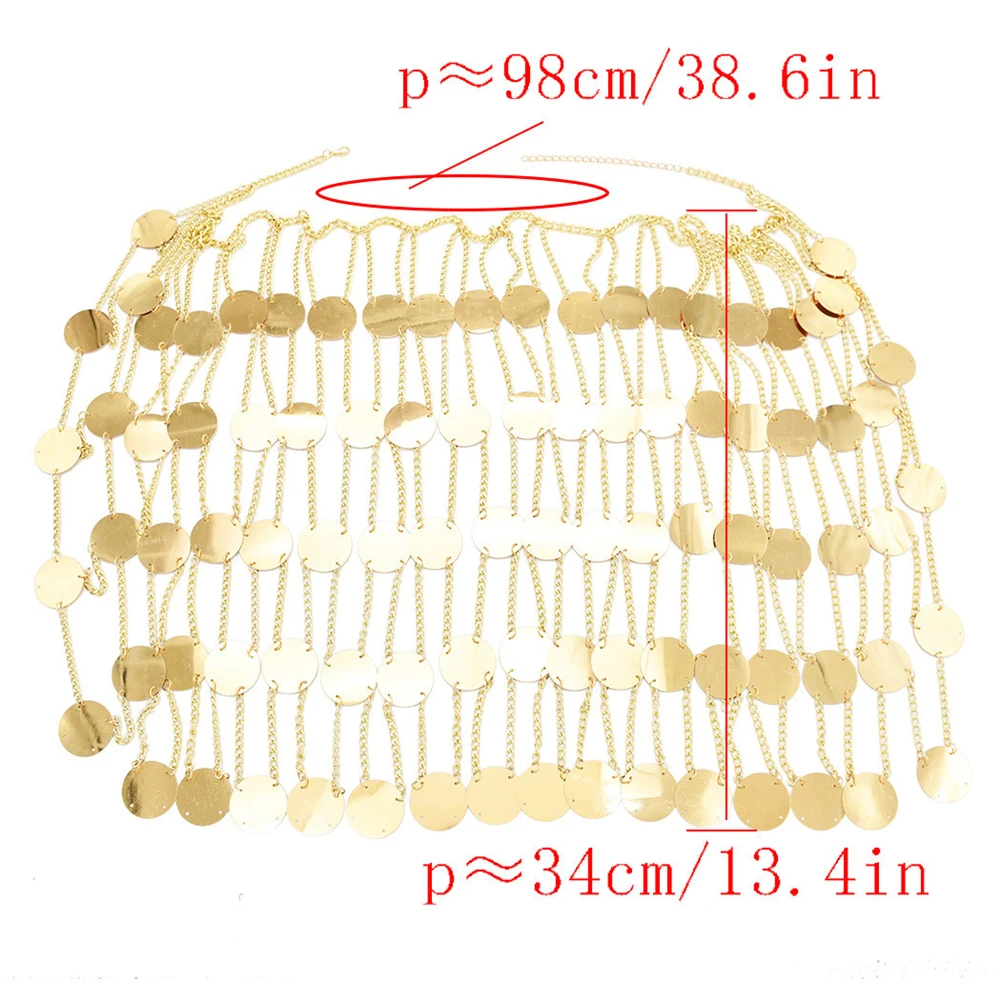 BD0058 Fashion Elegant Shinny Waist Chain Exaggeration Bohemia Ethnic Tassel Belt Hardcover Sexy for Girls | Украшения и