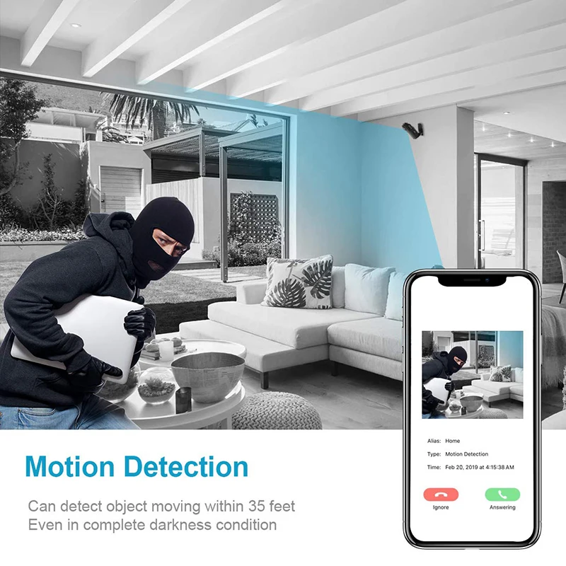 MEICHUN Беспроводная мини Wifi камера 1080 P ночного видения Домашняя безопасность ip