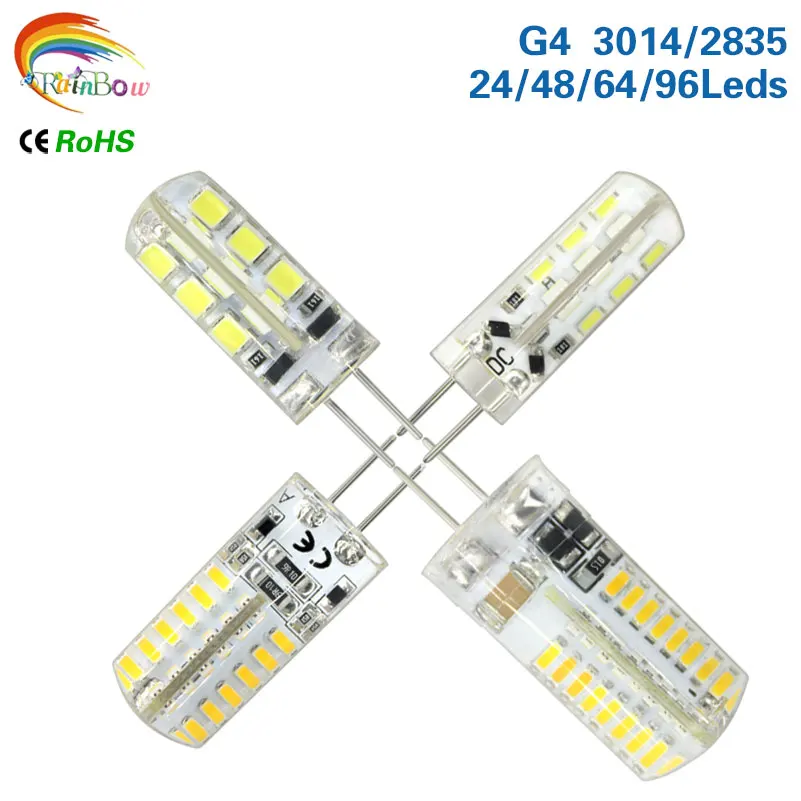 Низкая цена светодиодная лампа G4 кукурузная Лампа AC 220V DC12V 3W 5W 6W 3014 2835