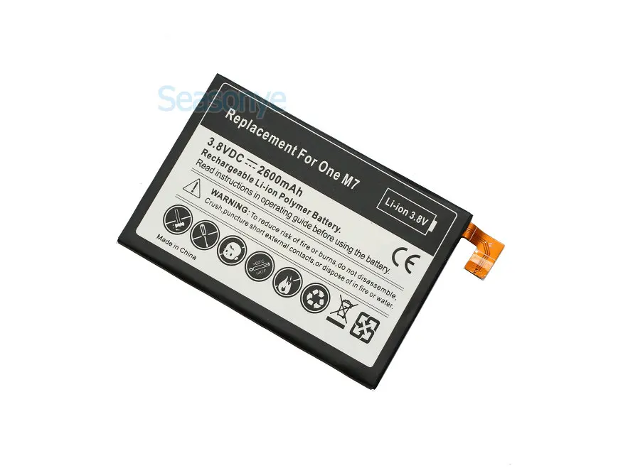 Seasonye 2600mAh BN07100 сменный литий полимерный аккумулятор для HTC One M7 801E 801S 801N 802D 802W 802T HTL22