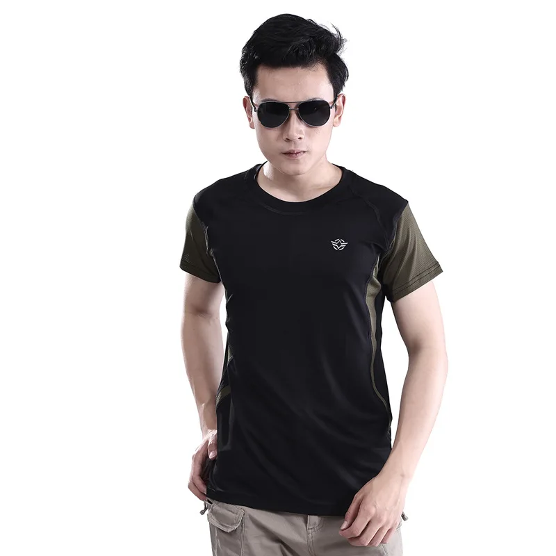 Мужская Уличная футболка мужская хлопковая армейская тактическая Боевая