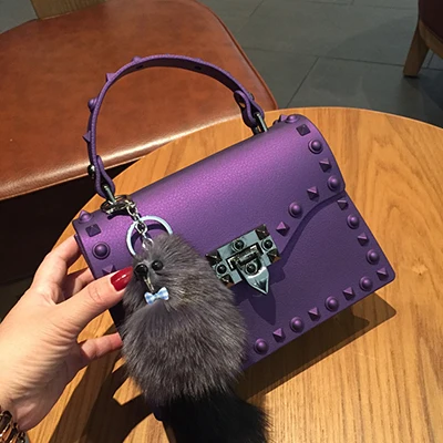 Big Purple Брендовые женские сумки-мессенджеры, роскошные сумки, женские сумки, дизайнерская желеобразная сумка, модная сумка через плечо, женские кожаные сумки из ПВХ - Цвет: Big Purple