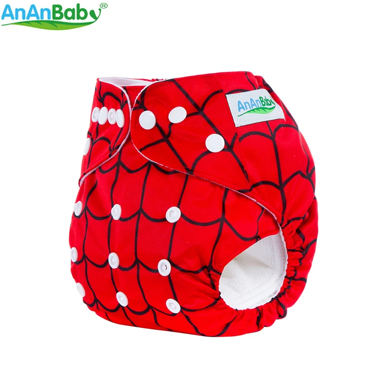 Ananbaby новая машина печатает экологически чистые Карманные детские тканевые подгузники с 1 шт. микрофибры вставки