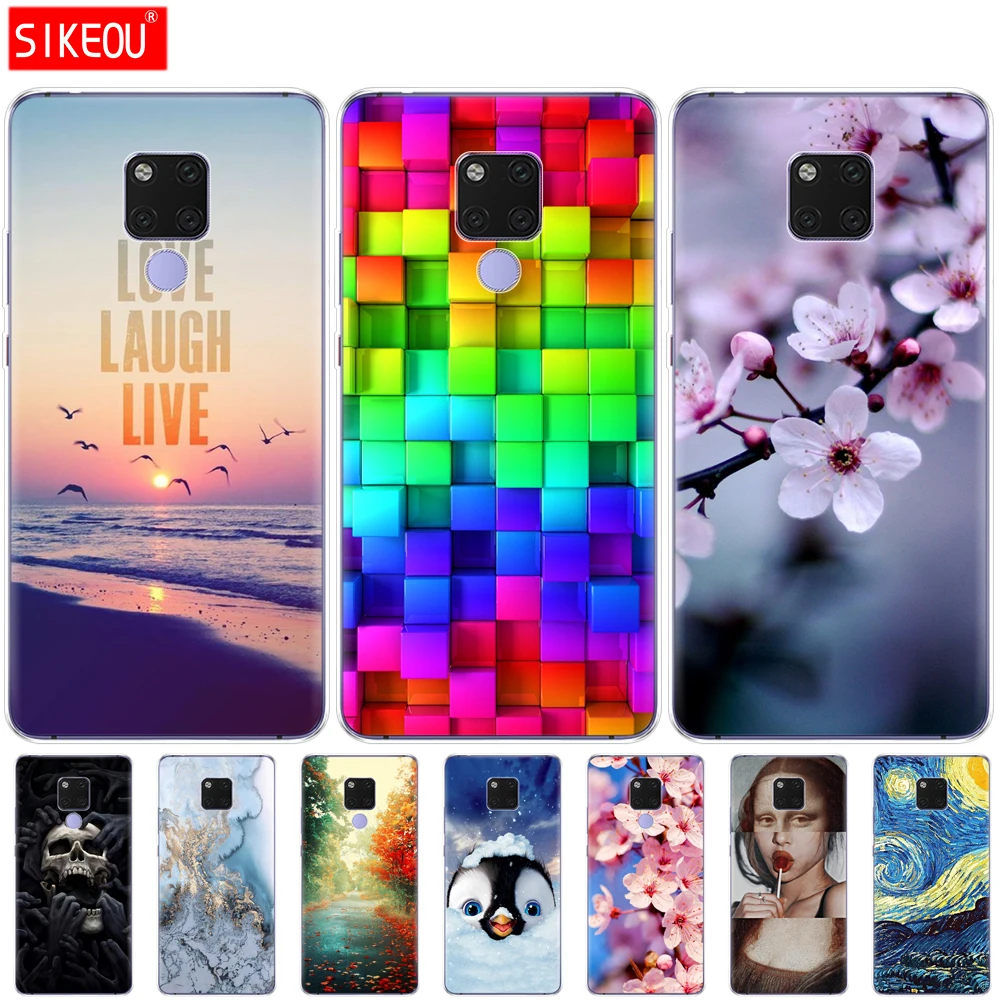 Мягкий чехол для Huawei Mate 20 pro прозрачный силиконовый телефона X накладка mate20 кошка