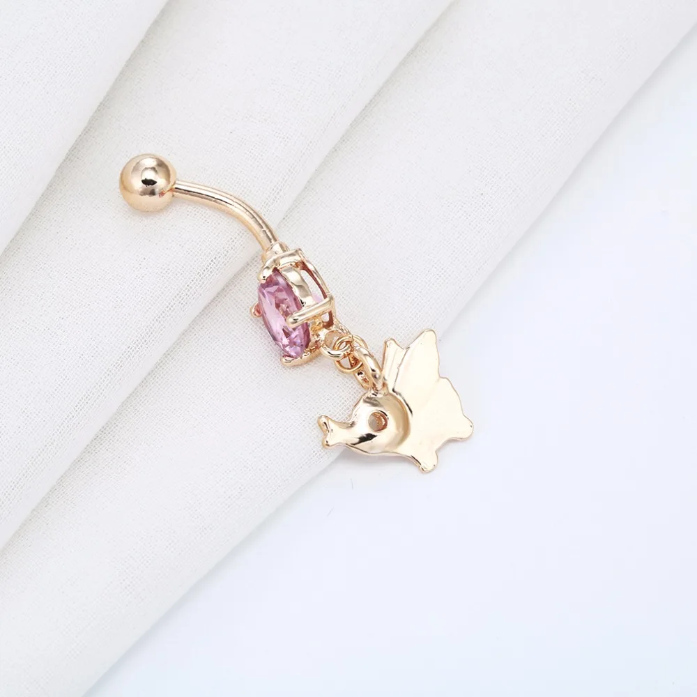 Cxwind украшения для пупка слон животное Циркон присинг тела Crystal Bell сексуальное