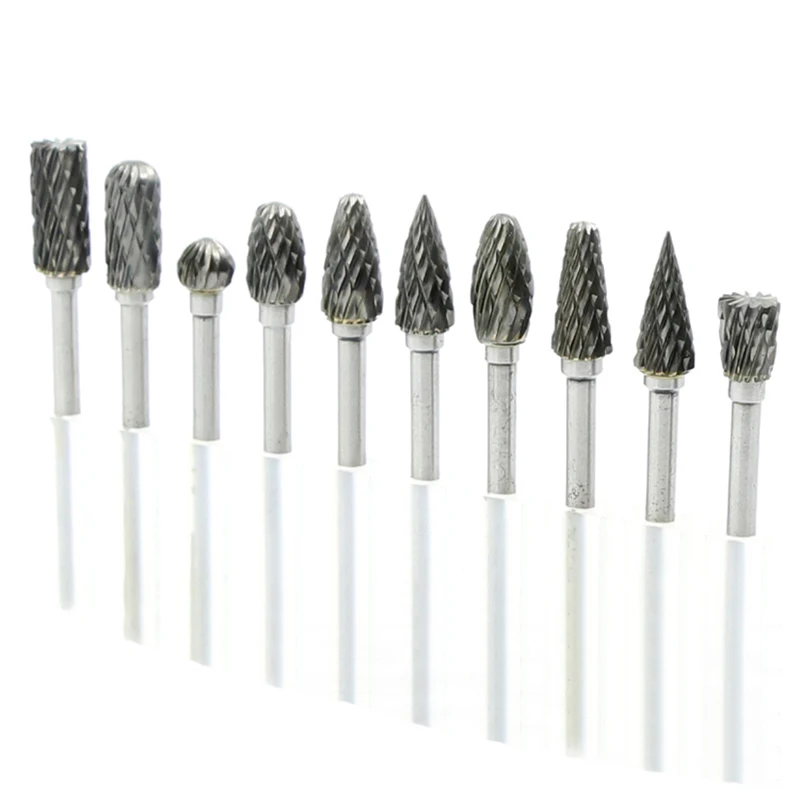 

3mmx6mm tungsten carbide burs sets rotary mini drill diamond burrs material tungsten grinding tungstenio dremel accessories