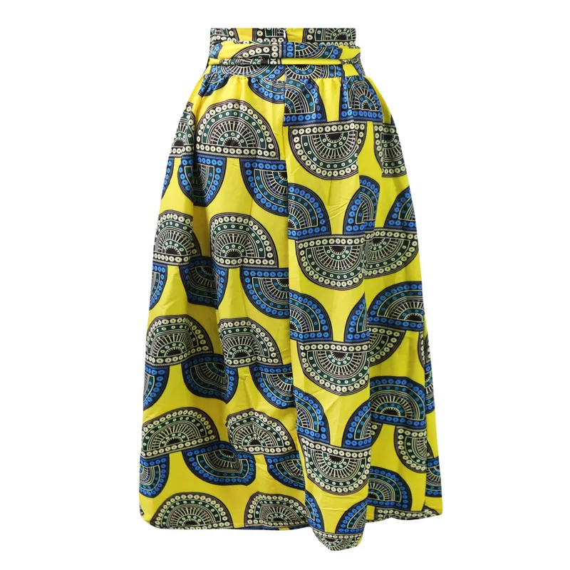 Большие размеры, африканские юбки, одежда 5XL, Анкара, индийская африканская цветная женская летняя и Осенняя мода, бандажная длинная юбка, стиль