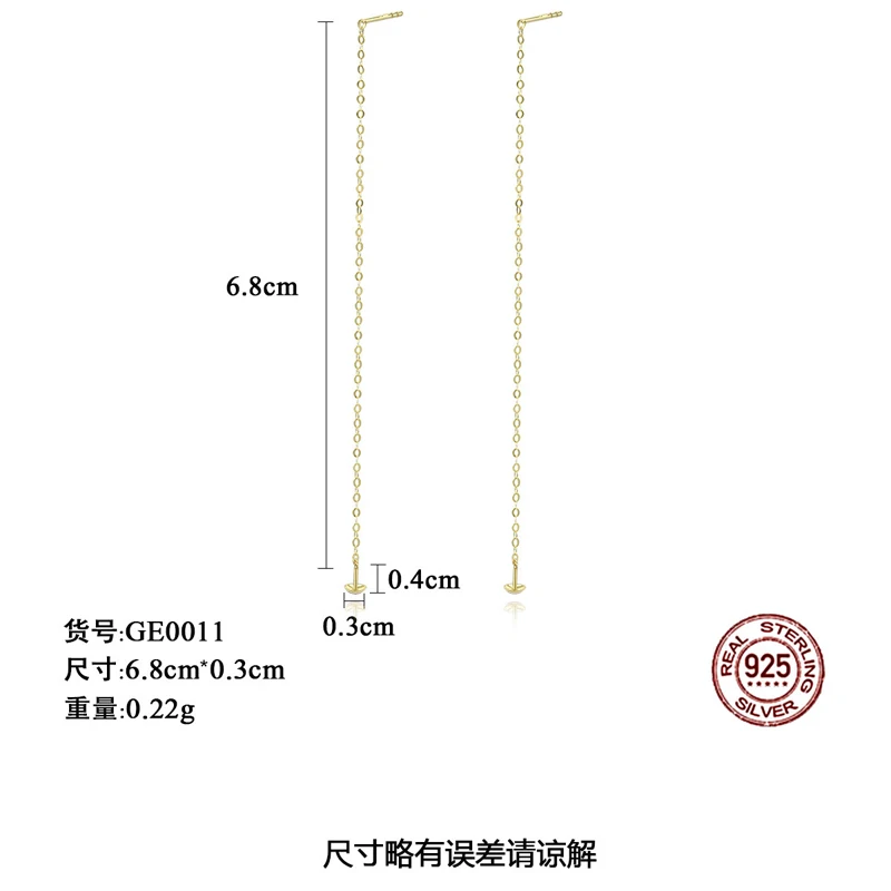 

Tassel Earrings Real 18K au750 Gold Heart Stud Earrings for Women Fashion Yellow Gold Jewelry