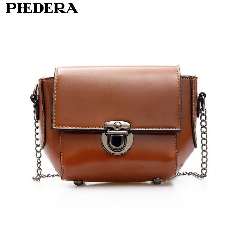 Женская сумка-мессенджер из искусственной кожи Phedera коричневая сумка через плечо
