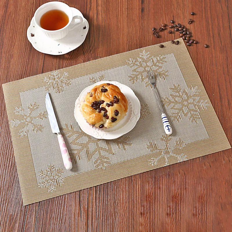 4 шт./лот роскошный отель ПВХ Placemat Домашний Настольный коврик Салфетки сервировочные моющийся маслостойкий изоляционный стол коврики чаша коврики под тарелки Coaster