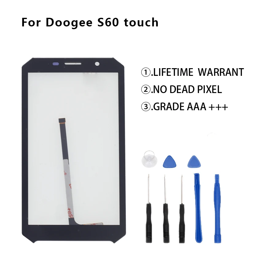 Для Doogee S60 сенсорный экран Стекло Объектив сенсор дигитайзер панель клей 5 2 дюйма