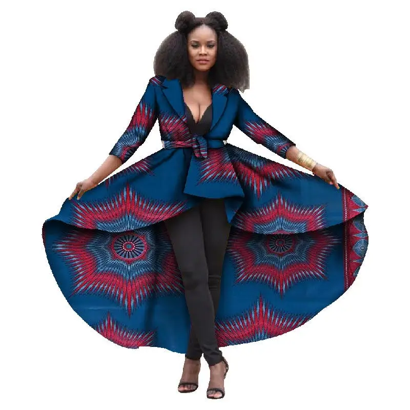 Африканские платья для женщин 2019 новые v образным вырезом батик плюс размер