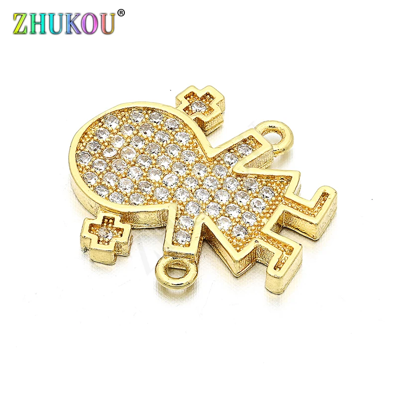 Популярная латунная фигурка из фианита 17*19 мм изготовление ювелирных изделий