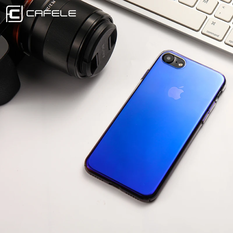 CAFELE Случаи Телефона Для iphone 6 6s 7 Роскошные Аврора Градиент Color Transparent Case For Глазурь