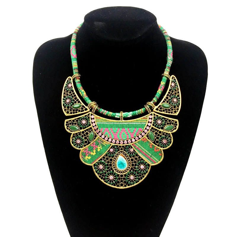 Kz-35 женское модное этническое ожерелье ожерелья и подвески boho maxi колье большой
