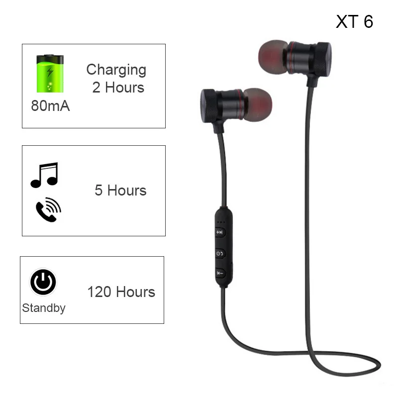 Bluetooth Беспроводные наушники с микрофоном басами спортивные гарнитура стерео для