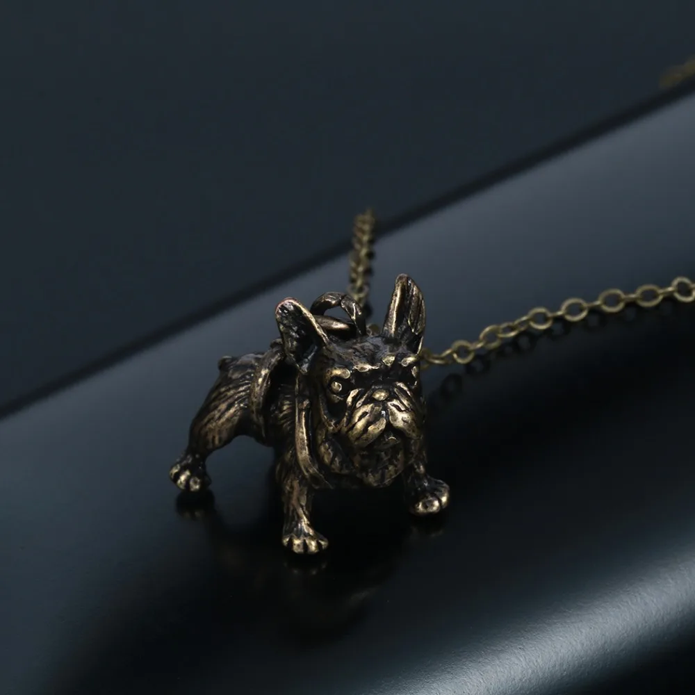 Цепочка QIAMNI 3D с подвеской в виде французского бульдога|pendant necklace|chain pendantchristmas jewelry
