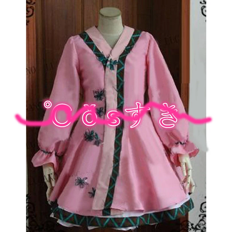 TOUHOU project Косплей Kyouko Kasodani Китай Пряжка розовое платье Костюм 11