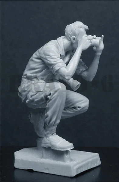 Масштаб 1/35 Неокрашенная фигурка из смолы Вьетнамская война военный фотограф|resin