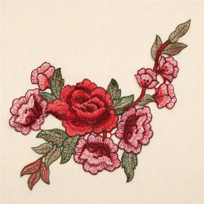 1 пара вышивка в виде Розы|sew on patches|sew flowersembroidery flower |