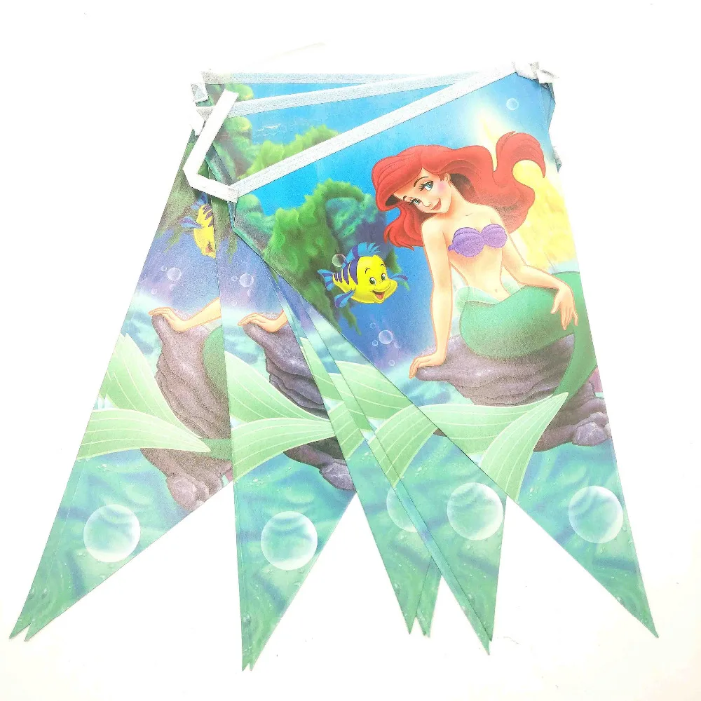 1 Флаг/уп Русалка Вечерние поставки День рождения вечерние флаг детское