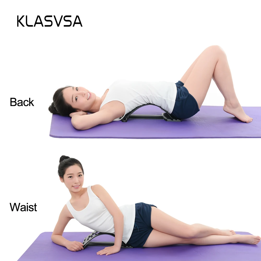 KLASVSA Back Stretcher Massager Neck Waist Magic Support Home Muscle Stimulator Pain Relief Relaxation Fitness Equipment |