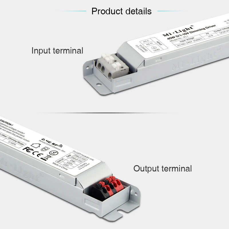 PL1 40W 0/1~ 10V Диммируемый драйвер 900mA led power supplly; FUT087 2,4G беспроводной светодиодный сенсорный Диммируемый пульт дистанционного управления
