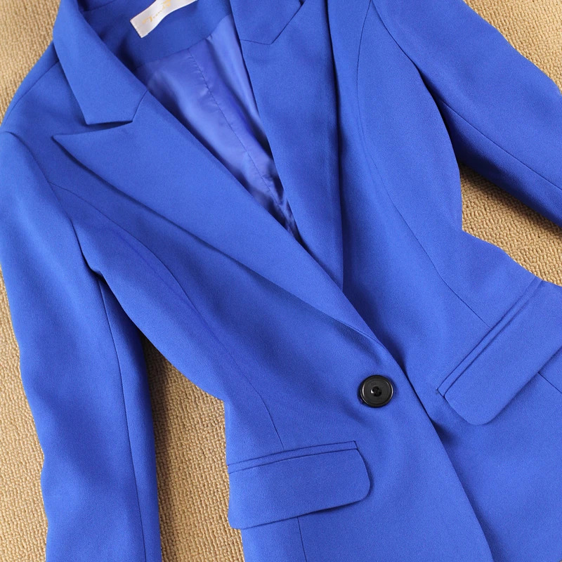 Женский Повседневный костюм из двух предметов осенний с жакетом и длинными