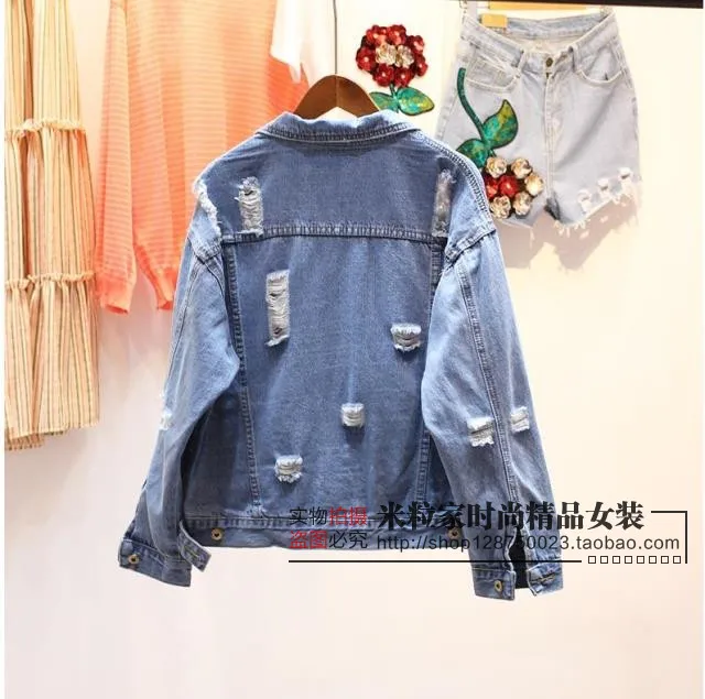 Женские базовые пальто осенне зимняя женская джинсовая куртка винтажная