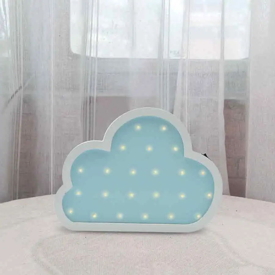 Blue Cloud Деревянный медведь светодиодный Ночной светильник мультфильм прикроватные стены Свет Ночной светильник для детей, для малышей и детей постарше Спальня домашний декоративный светильник Инж - Испускаемый цвет: Blue Cloud