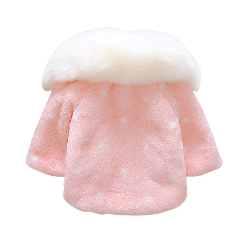 Детское пальто зимняя одежда с искусственным мехом для девочек теплая куртка