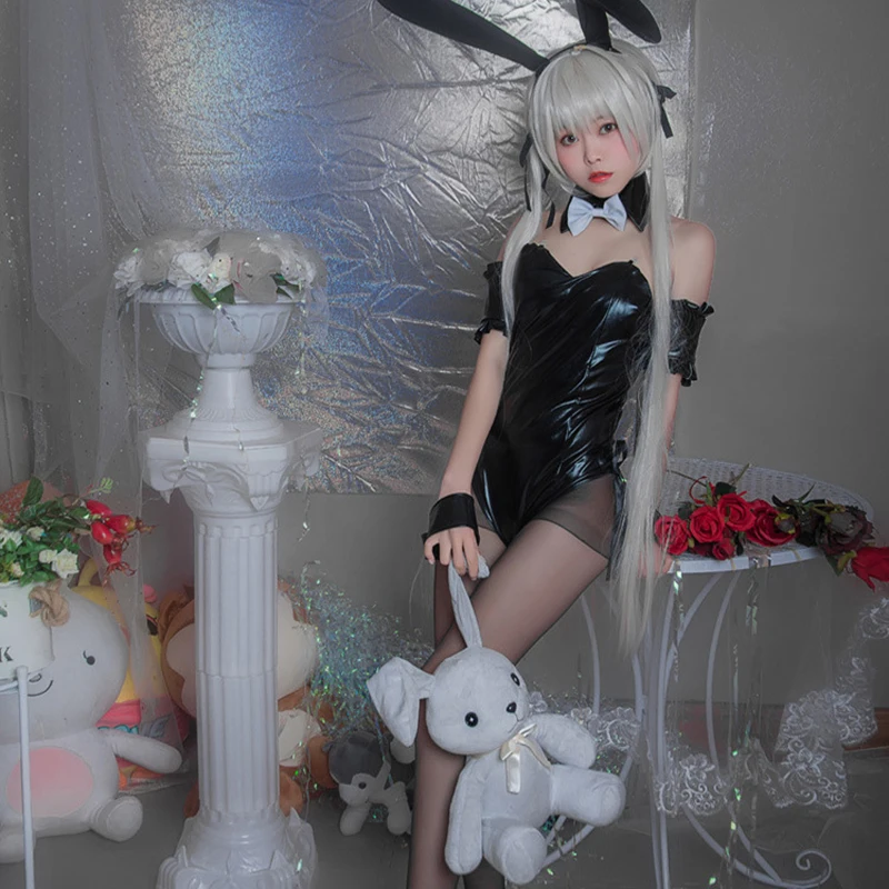 Аниме Yosuga No Sora Косплей костюмы милый кролик костюм для женщин Kasugano черный из