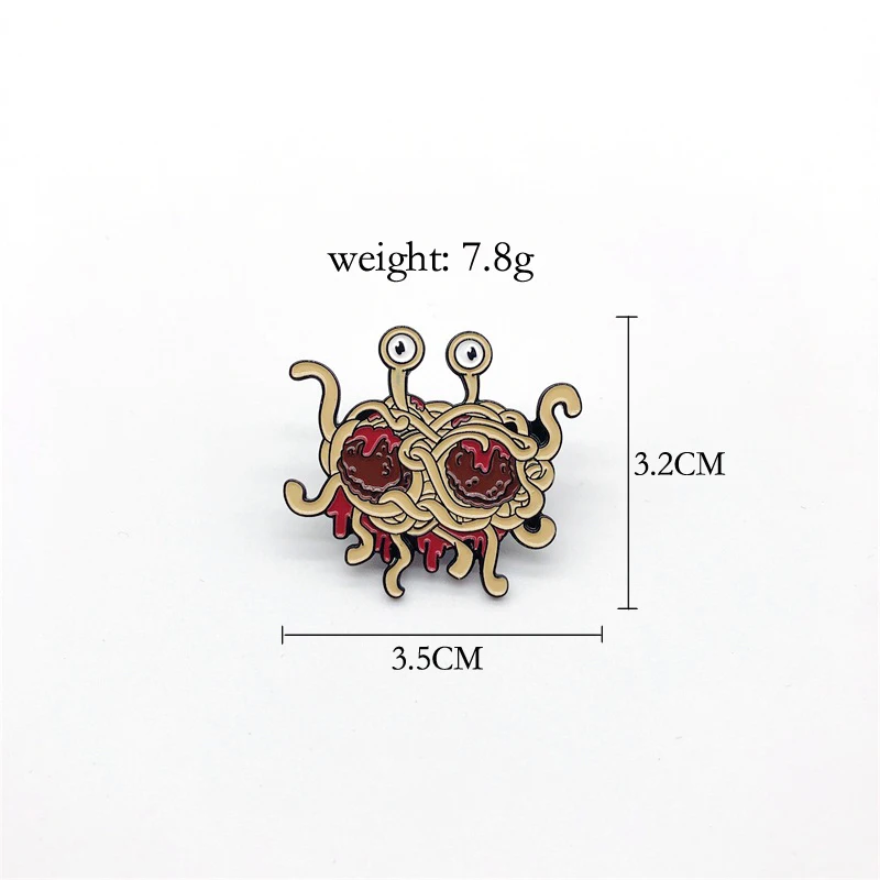 Креативные Броши из эмалированного сплава с изображением забавной пищи лапши