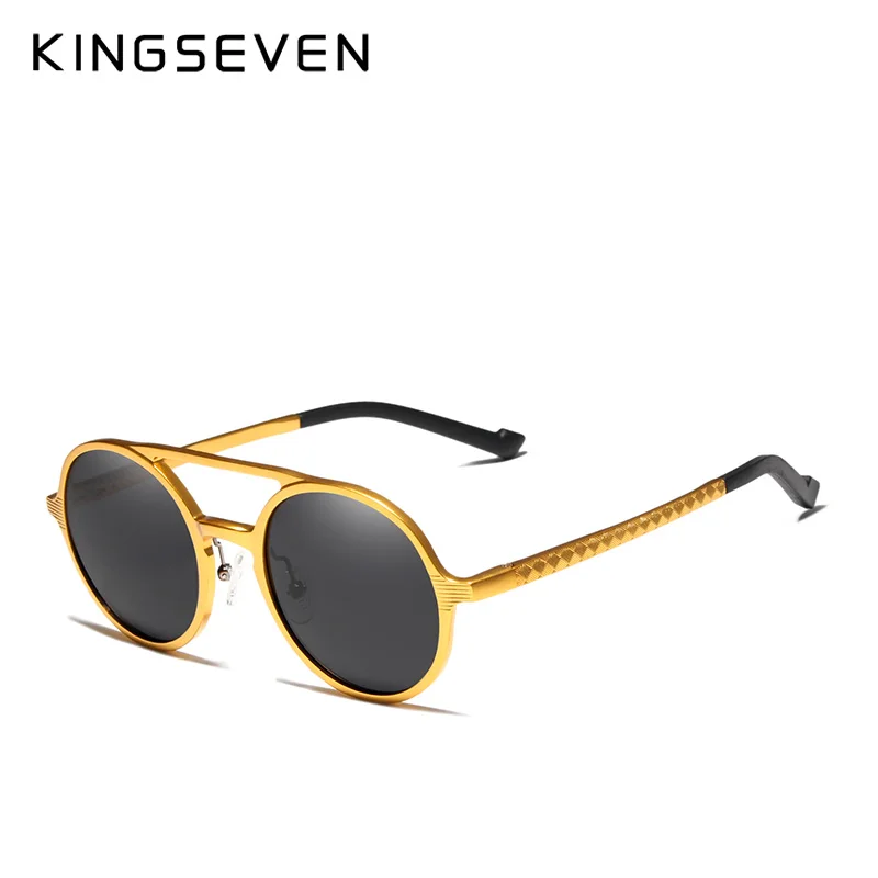 Мужские Винтажные Солнцезащитные очки KINGSEVEN алюминиевые поляризационные в стиле