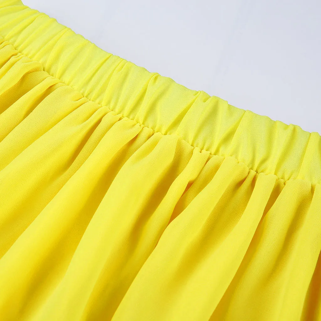 Женская мода весна лето мягкая и удобная повседневная Однотонная юбка миди