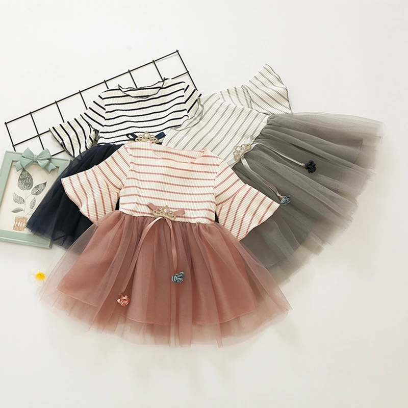 Платье для маленьких девочек Детские праздничные платья костюм принцессы От 1 до