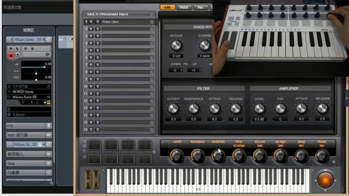 Worlde 25 клавишный USB MIDI барабан Pad и клавиатура контроллер ультра портативный мини