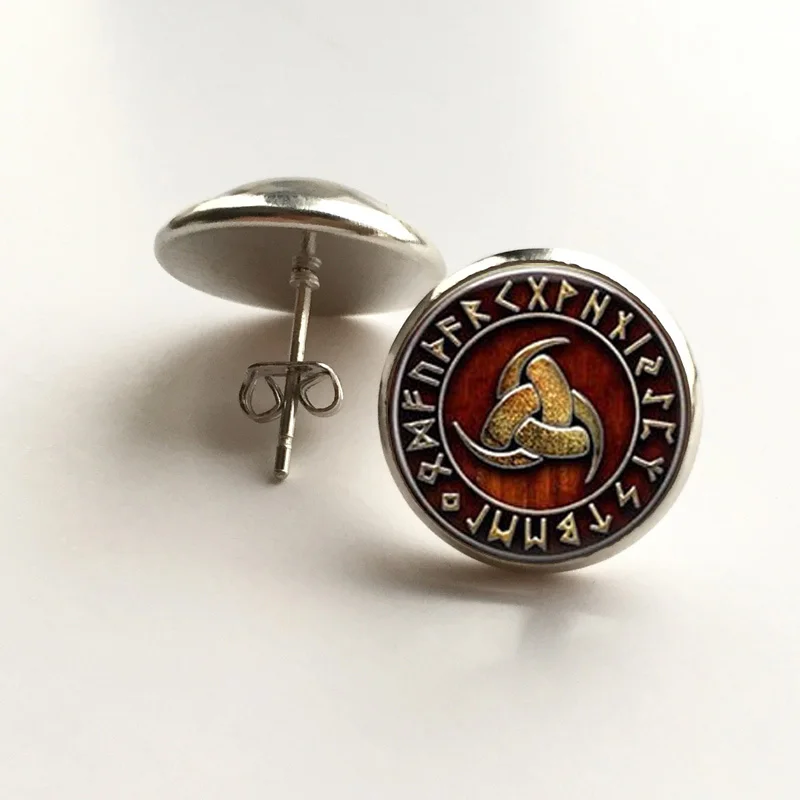 1 шт. тройной гудок Одина викингов кулон ювелирные изделия стеклянный кабошон